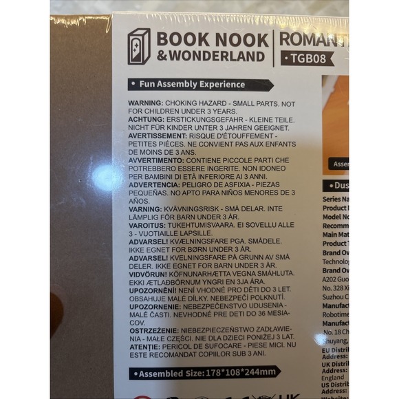 Rolife 3D Wooden Book Nook‎ & wonderland Kit DIY Miniature Venice LED Bookshelf